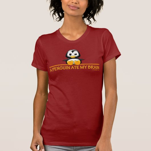 私の脳食べのペンギン Tシャツ (正面)