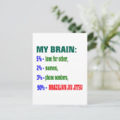 私の脳90%ブラジル柔術。 ポストカード (スタンド正面)
