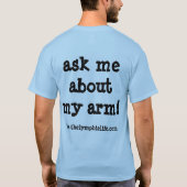 私の腕の基本的なTシャツについて私に尋ねて下さい Tシャツ (裏面)