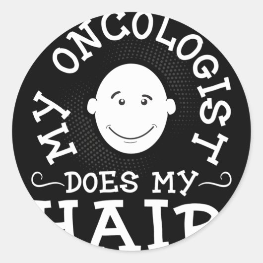 私の腫瘍医は私の髪がんを克服した戦闘機をする ラウンドシール (正面)