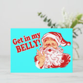 私の腹のクリスマスディナーに入る シーズンカード (スタンド正面)