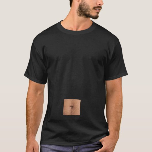 私の腹ボタンのTシャツ(正方形) Tシャツ (正面)