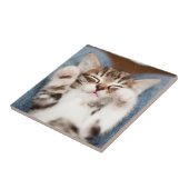 私の膝の上の子猫 タイル (側面)