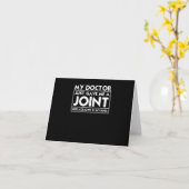 私の膝の与えサーで私の医者の関節置換術 カード (黄色い花)