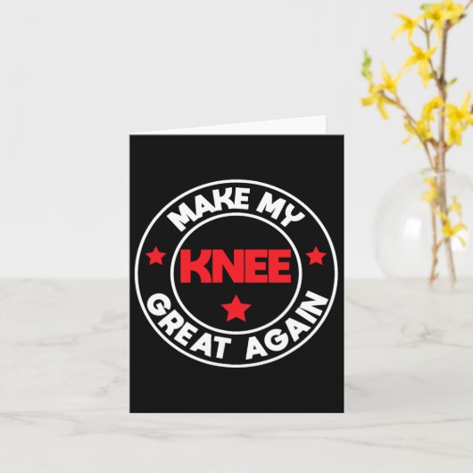 私の膝素晴らしの再びおもしろい傷害手術の回復 カード (黄色い花)