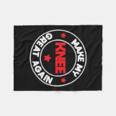 私の膝素晴らしの再びおもしろい傷害手術の回復 フリースブランケット (正面(横))