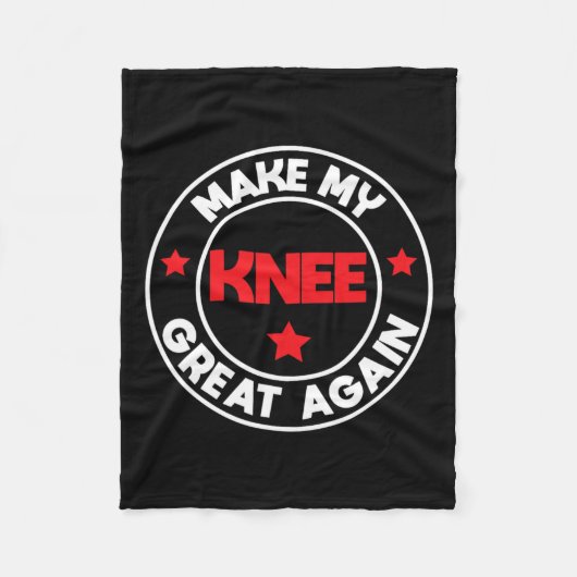 私の膝素晴らしの再びおもしろい傷害手術の回復 フリースブランケット (正面)