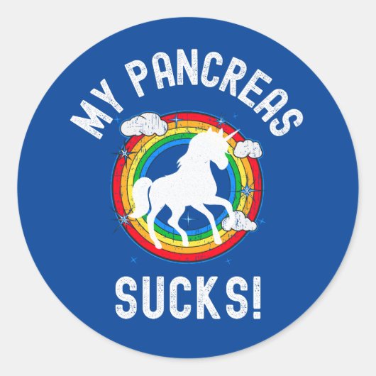 私の膵臓の吸ユニコーン糖尿病 ラウンドシール (正面)