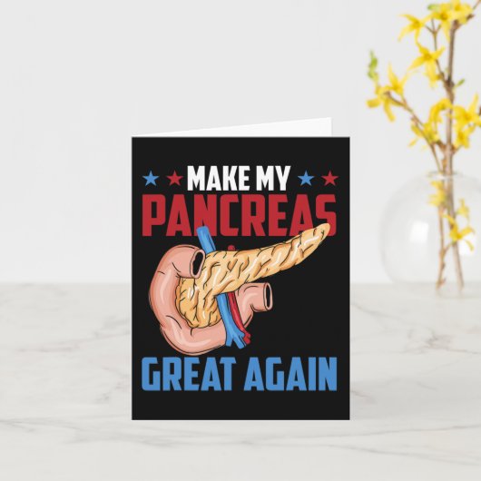 私の膵臓を再び素晴らし糖尿病性1型Diabeにする カード (黄色い花)