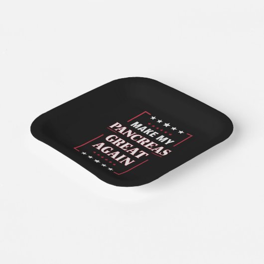 私の膵臓を再素晴らし度糖尿病認識度 ペーパープレート (傾斜あり)