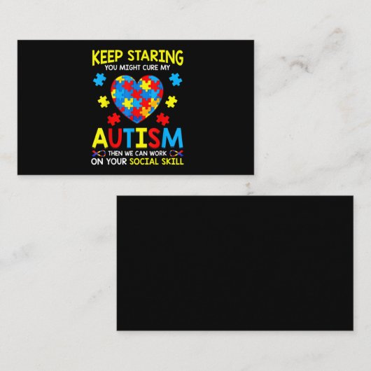 私の自保閉症を治すかもしれないと 名刺 (正面/裏面)