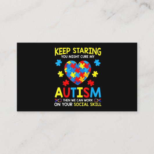 私の自保閉症を治すかもしれないと 名刺 (正面)