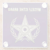 私の自己はブランドである ガラスコースター (裏面)