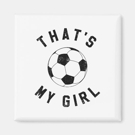 私の自慢の娘 サッカー マグネット (正面)
