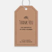 私の自然小規模企業をサポートしてくれてありがとう ギフトタグ (正面)