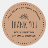 私の自然小規模企業をサポートしてくれてありがとう ラウンドシール (正面)