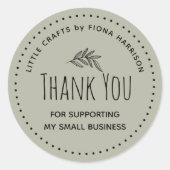 私の自然小規模企業をサポートしてくれてありがとう ラウンドシール (正面)