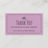 私の自然小規模企業をサポートしてくれてありがとう 名刺 (正面)