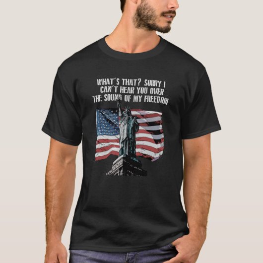 私の自由の音を通して7月アメリカ人 Tシャツ (正面)