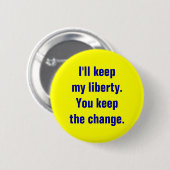 私の自由ボタンを保って下さい 缶バッジ (正面&裏面)