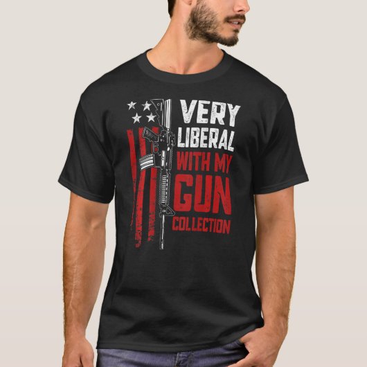 私の自由主義の銃コレクションPro Guns Ar15 Tシャツ (正面)