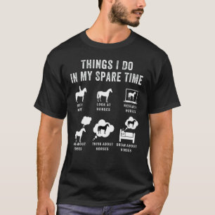 私の自由時間にしたこと 馬 Tシャツ