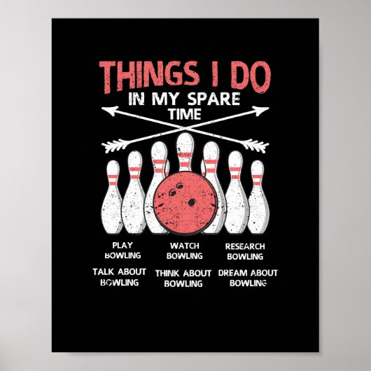私の自由時間の中で行うことボーリング ポスター (正面)