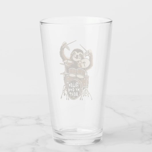 私の自身のビートを後を追って下さい タンブラーグラス (裏面)