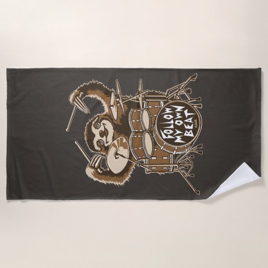 私の自身のビートを後を追って下さい ビーチタオル (正面)