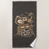 私の自身のビートを後を追って下さい ビーチタオル (正面)