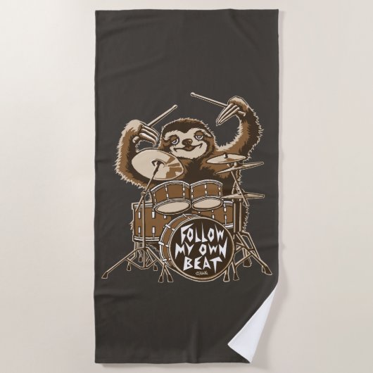 私の自身のビートを後を追って下さい ビーチタオル (正面)