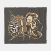 私の自身のビートを後を追って下さい フリースブランケット (正面(横))