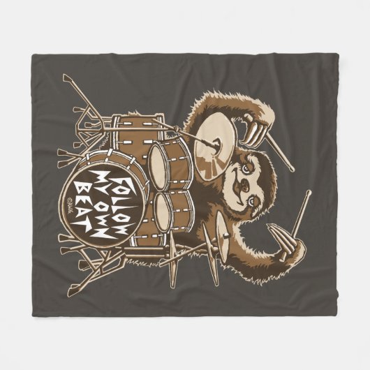 私の自身のビートを後を追って下さい フリースブランケット (正面(横))