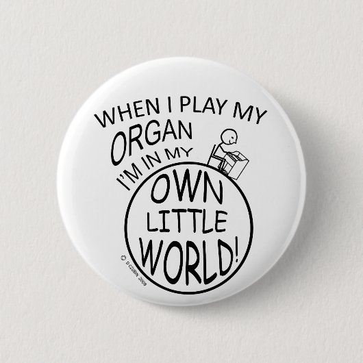 私の自身の小さい世界器官 缶バッジ (正面)