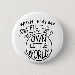 私の自身の小さい世界鍋のフルート 缶バッジ
