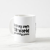 私の自身の小さい世界 コーヒーマグカップ (正面左)