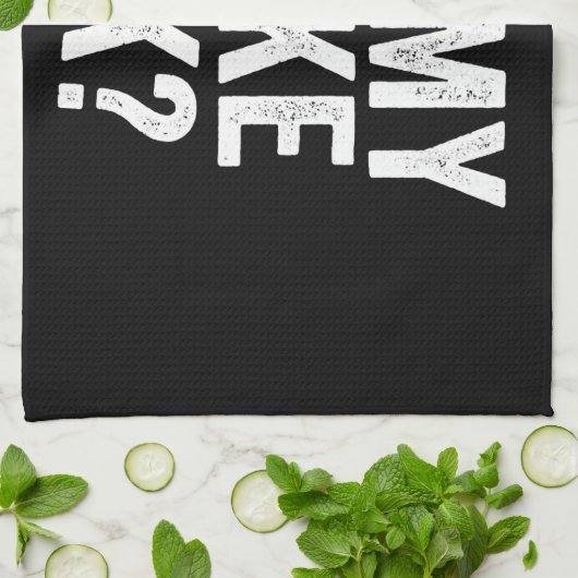 私の自転車はバイクもしくは自転車に乗る人におもしろいのOkギフト キッチンタオル (折り畳み)