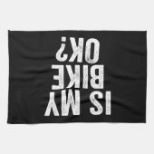 私の自転車はバイクもしくは自転車に乗る人におもしろいのOkギフト キッチンタオル (横)