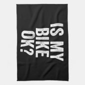 私の自転車はバイクもしくは自転車に乗る人におもしろいのOkギフト キッチンタオル (縦)