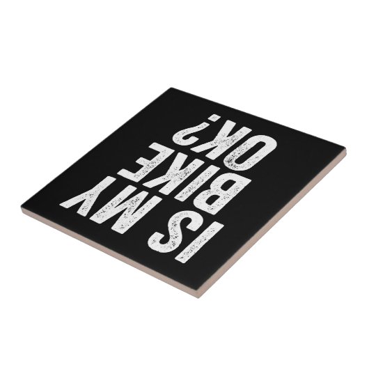 私の自転車はバイクもしくは自転車に乗る人におもしろいのOkギフト タイル (側面)