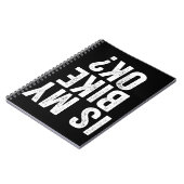 私の自転車はバイクもしくは自転車に乗る人におもしろいのOkギフト ノートブック (左側)