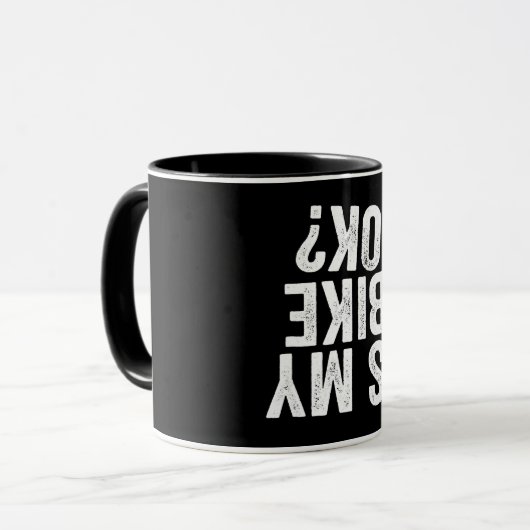 私の自転車はバイクもしくは自転車に乗る人におもしろいのOkギフト マグカップ (正面左)