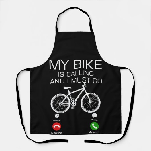 私の自転車は呼び出し中で、私はバイクもしくは自転車に乗る人のために自転車に行かなければならない エプロン (正面)