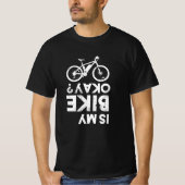 私の自転車は大丈夫おもしろい山サイクリング Tシャツ (正面)