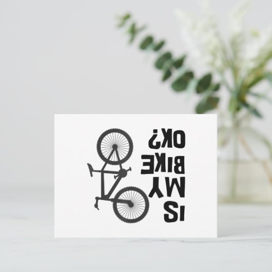 私の自転車はOKマウンテンバイおもしろいクは私の自転車はOKおもしろいである シーズンポストカード (スタンド正面)