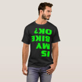 私の自転車はOK逆おもしろいさまに自転車のキーBMX B Tシャツ (正面フル)