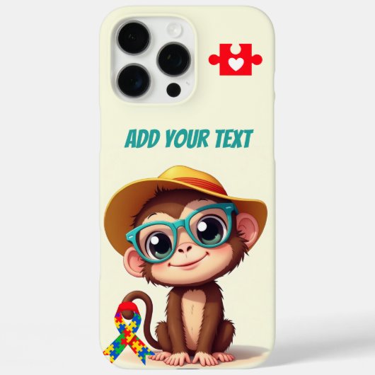 私の自閉症かわいいサル Case-Mate iPhoneケース (裏面)