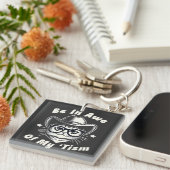 私の自閉症に畏敬の念を抱おもしろいく キーホルダー (正面右)