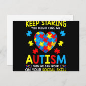 私の自閉症を見つめ続けて、もしかしたら治るかもしれない ポストカード (正面/裏面)