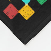 私の自閉症ママ時代Groovyパズルピースレトロマザー フリースブランケット (角)